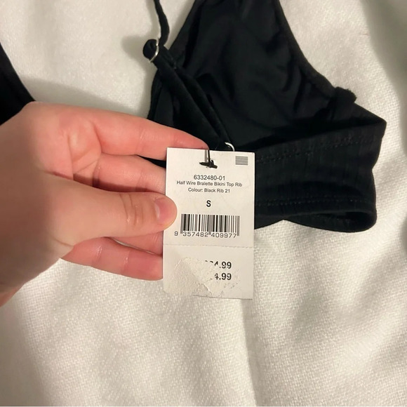 Cotton on Body NWT Black Bathing Suit Bikini Top Womens Size Small S Beach Pool - Picture 5 of 7